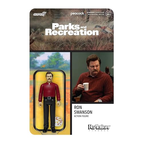 Super7 Parks and Recreation Ron Swanson - 3.75' Parks and Rec Action Figure with Accessory Classic TV Show Collectibles and Pop Culture Toys