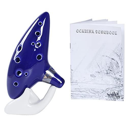 Aurzen Zelda Ocarina 12 Hole Alto C Ocarinas with Song Book (Songs From the Legend of Zelda) - come with Display Stand Protective Bag