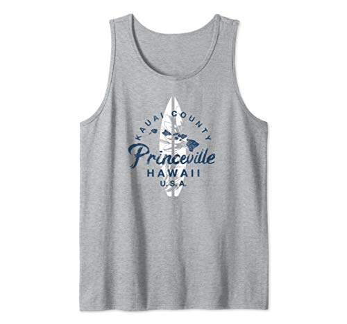 Princeville Kauai Hawaiian Surfing Vintage Hawaii Tank Top