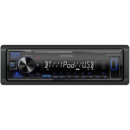 KENWOOD KMM-BT270U Bluetooth Digital Media Car Stereo Receiver with USB Port – AM/FM Radio, MP3 Player, High Contrast LCD, Detachable Face Plate, Single DIN, 13-Band EQ