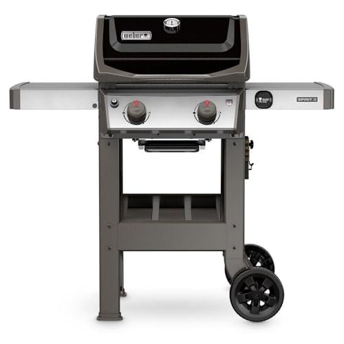 Weber Spirit II E-210 2-Burner Liquid Propane Grill, 48 x 26 x 57 inches, Black