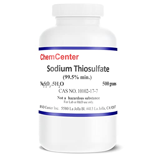 Sodium Thiosulfate, Fine Crystals, 99.5% min, 500 Grams (1.1 lb.)