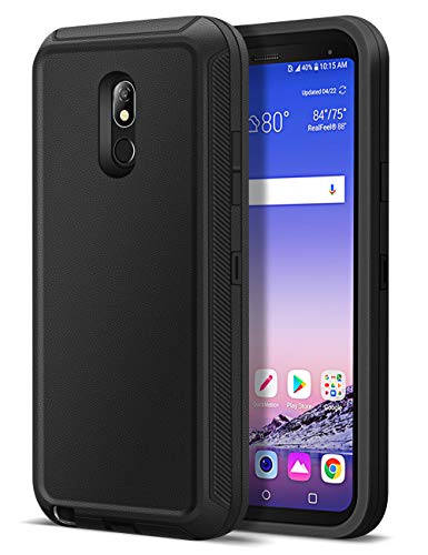 Jelanry for LG Stylo 5 Case Heavy Duty Armor Dual Layer Full Body Protective Shell LG Stylo 5 Phone Case Shockproof Sports Rugged Case Anti-Scratches Non-Slip Hybrid Cover LG Stylo 5 Plus, Black