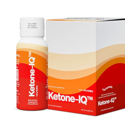 H.V.M.N. Ketone IQ Shots | Clean, Natural Energy Shots to Power Your Brain & Body | Sugar Free, Caffeine Free, No Salt | 24 On The Go Servings of Drinkable Ketones | Keto Diet NOT Required (4x6 ct)