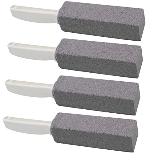 Tuodeal Pumice Stone for Toilet Bowl Cleaning with Handle Pumice Toilet Stone 4 Pack