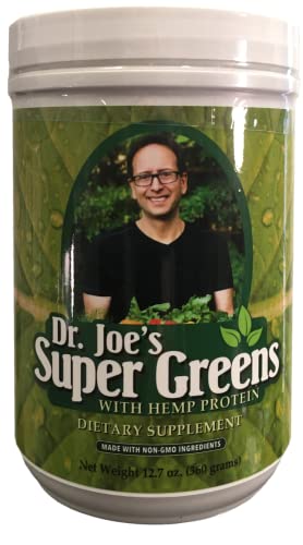 Dr. Joe's Super Greens - Vegan, Green, Superfood Powder with Hemp Protein