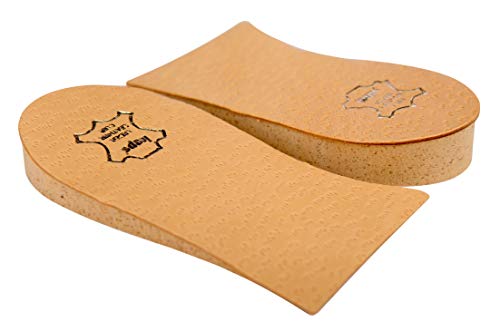 Heel Lift Elevator, Heel Raise, Heel Pad, Orthotic Wedge, Shoe Pad, Many Widths and Heights, Leather Cover, Kaps Topmed, 2 Pieces Left and Right (Height 10 mm / 0.4 inch - Size M)