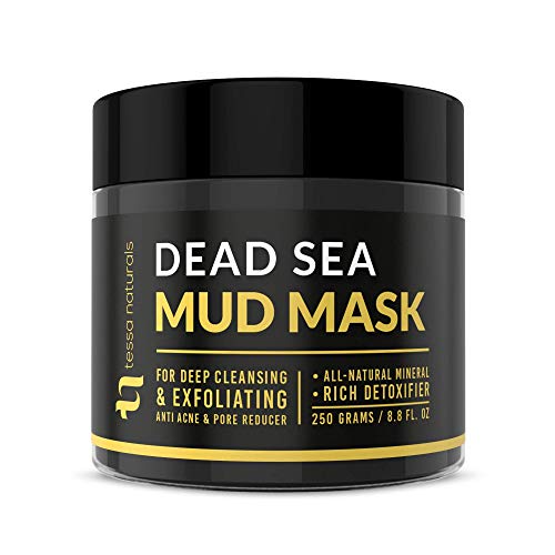 TESSA NATURALS Dead Sea Mud Mask - Face and Body - Spa Quality Pore Reducer, Blackheads & Oily Skin - Natural Anti-Aging Skincare for Women and Men - Tightens Skin with Collagen