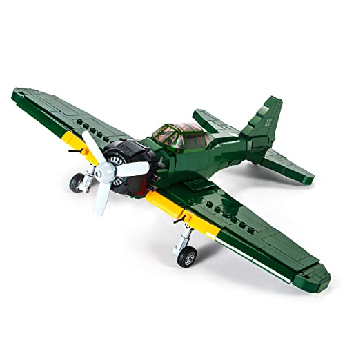 DAHONPA A6M Zero Fighting Military Army Airplane Building Bricks Set with Figure, 560 Pieces Air-Force Build Blocks Toy, Gift for Kid and Adult