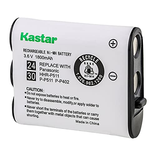 Kastar 1-Pack Battery Replacement for Panasonic PQPP511SVC PPQT22418ZA SANYO GES-PCF10 GESPCF10 I5867 AT&T 104 Energizer ER-P511 Lenmar CB0511 Dantona BAT-511 PP511 SJB1132 SJB3192