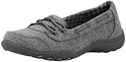 Skechers womens Breathe Easy - Good Influence Sneaker, Grey, 9 US