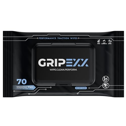 GRIPEXX - 70 Shoe Wipes, Removes Dirt, Grime & Provides Traction, 2 in 1 Multipurpose Sneaker Wipes for Basketball Shoe Grip & Sneakerheads. Shoe Cleaner Wipes and Basketball Grip Spray Alternative