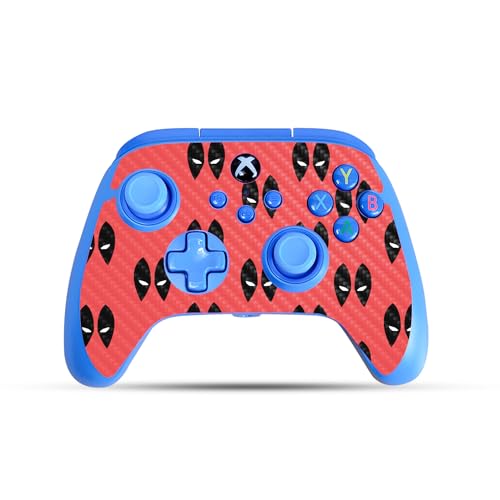 Carbon Fiber Gaming Skin Compatible with PowerA Xbox Series X|S Enhanced Wired Controller - Dead Eyes Pool - Premium 3M Vinyl Protective Wrap Decal Cover | Crafted in The USA by MightySkins