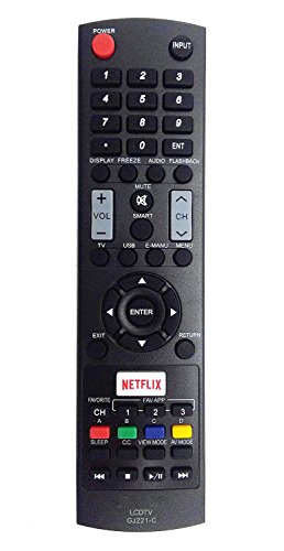 GJ221-C Remote Control for Sharp LCD/LED TV LC32LE653U LC40LE653U LC43LE653U LC-43LE653U LC-48LE653U LC55LE653U LC65LE645U LC-65LE645U (Substitute for remotes Sharp GJ221 and GJ221-R)