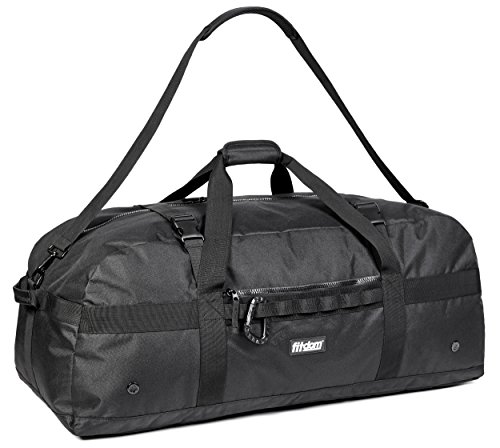 Fitdom 130L 36' Heavy Duty Extra Large Sports Gym Equipment Travel Duffle Bag W/Adjustable Shoulder & Compression Straps. Perfect for Soccer Baseball Basketball Hockey Football & Team Coaches & More