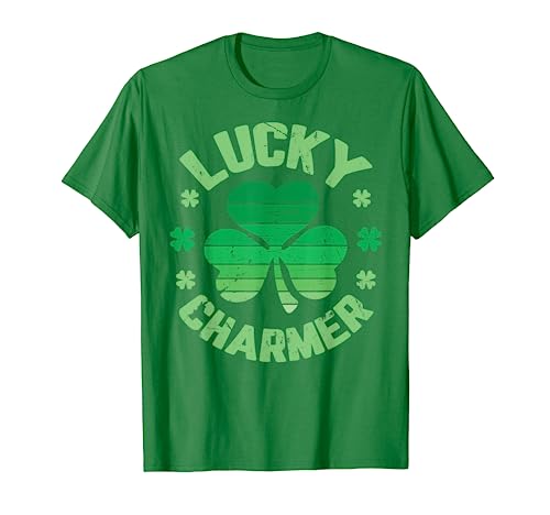 LUCKY CHARMER Shirt Boys Kids Girl Funny St. Patrick's Day T-Shirt