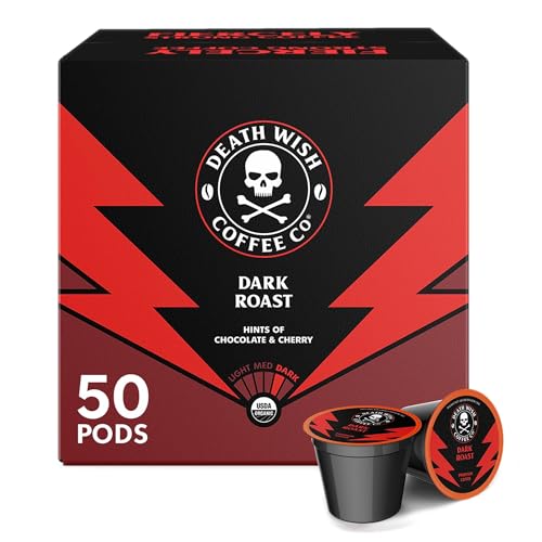 Death Wish Coffee - Dark Roast Single Serve Pods - (50 Count)