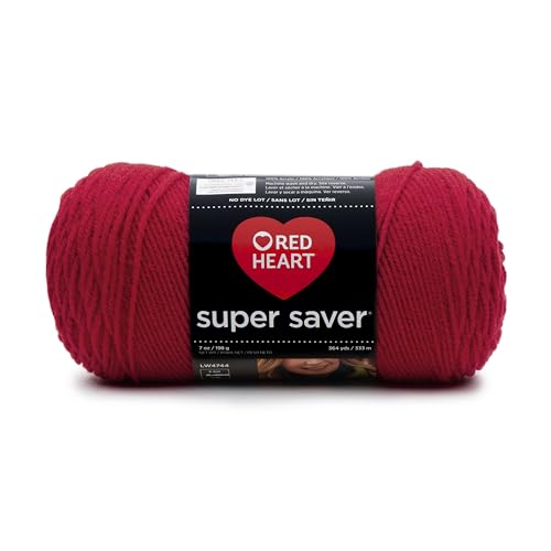 RED HEART Cherry Red Heart Super Saver Yarn, 1 Pack