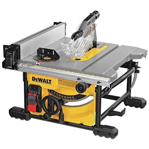 DEWALT Portable Table Saw with Stand, 8-1/4 inch, up to 48-Degree Angle Cuts (DWE7485WS)