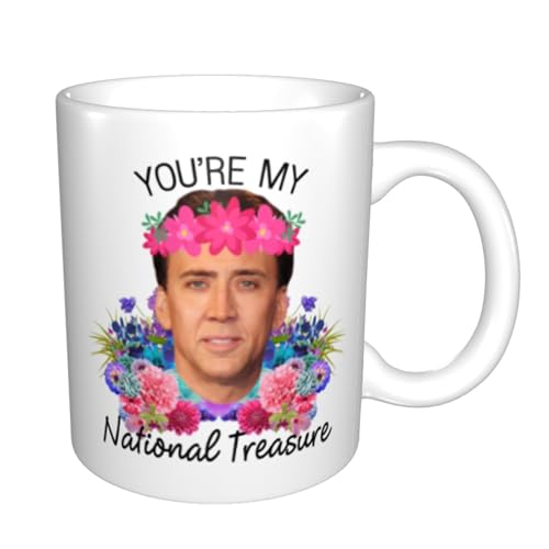 SCSF Coffee Mug For Coffee Lover - You're My National Treasure Tea Cup -11 Ounce