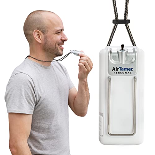 AirTamer A302 | Small Personal and Portable Air Purifier | Lithium Battery Operated | New Electrostatic Purification Technology, Proven Performance, Metal Travel Case