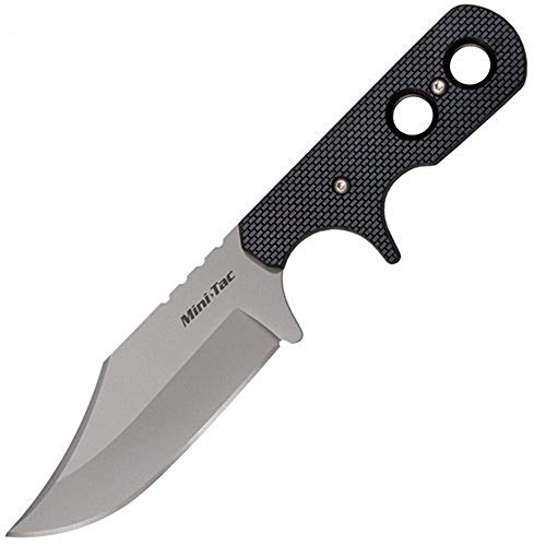 Cold Steel Mini Tac Series Fixed Blade Knife with Sheath, Mini Tac Bowie, 3.63 in