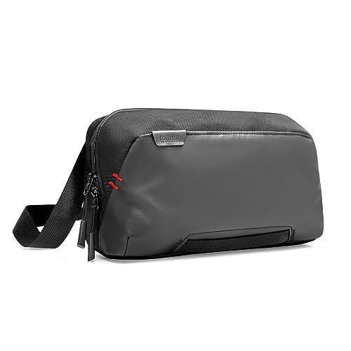 tomtoc Sling Shoulder Travel Bag for Nintendo Switch/Switch OLED/Odin2, Removable W-shaped Structure, Protective Carrying Pouch with 20 Game Cartridges Fit Dock/Pro Controller, Charger and Accessories