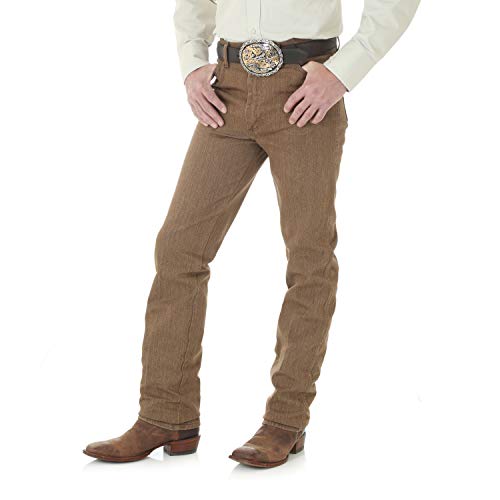 Wrangler Men's Cowboy Cut Slim Fit Jean, Black Whiskey, 32W x 30L