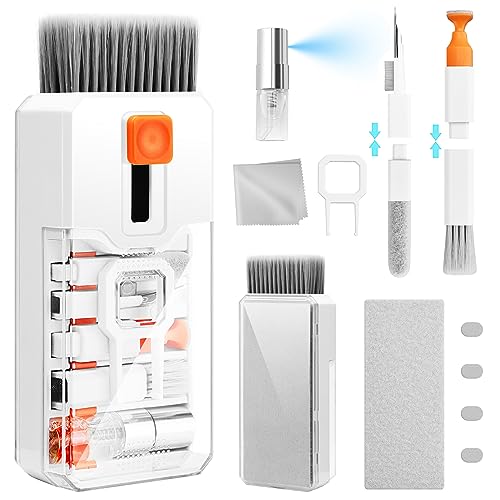 Keyboard Cleaning Kit Laptop Cleaner, 10-in-1 Computer Screen Cleaning Brush Tool, Multi-Function PC Electronic Cleaner Kit for iPad iPhone Pro, Earbuds, Camera Monitor, All-in-One with Patent