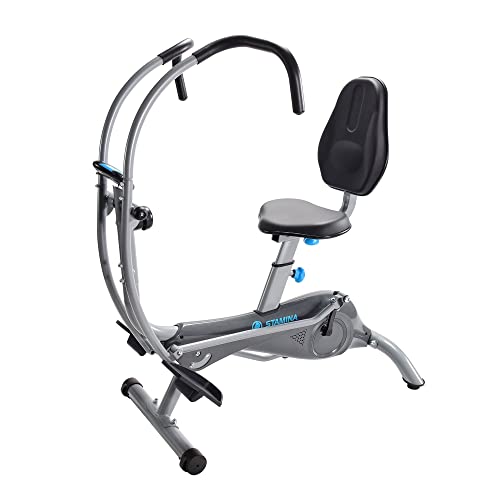 Stamina EasyStep Recumbent Stepper with Arm Workout - Recumbent Cross Trainer with Smart Workout App for Home Workout - Up to 250 lbs Weight Capacity