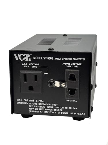VCT VT-500J - Japanese Step Up/Down Voltage Transformer Converts Japan 100 Volts To 110V OR Vice Versa - 500 Watt