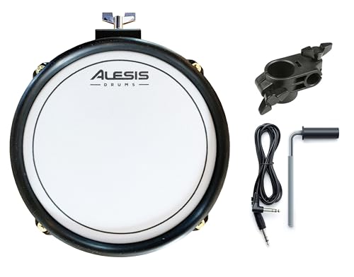 Alesis SE Surge/Command 8 inch Mesh Drum Pad with Clamp and Silverline Audio 10ft Trigger Cable Bundle [Compatible with Roland/Yamaha/Simmons/Ion]