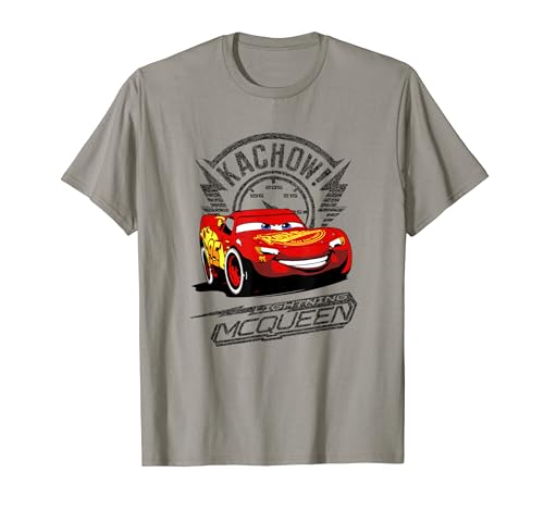 Disney Pixar Cars Lightning McQueen Kachow! Retro Shot T-Shirt