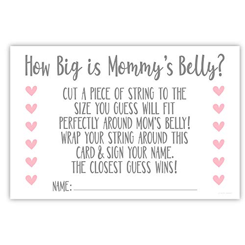 How Big Is Mommy’s Belly (50 Count) - Measure Mom’s Belly Baby Shower Game