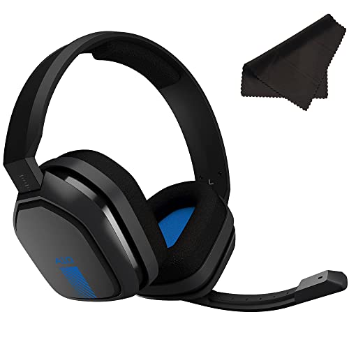 ASTRO Gaming A10 Headset for Xbox One/Nintendo Switch / PS4 / PC and Mac - Wired 3.5mm and Boom Mic by Logitech w/Microfiber Cloth - Bulk Packaging - (Blue/Black)