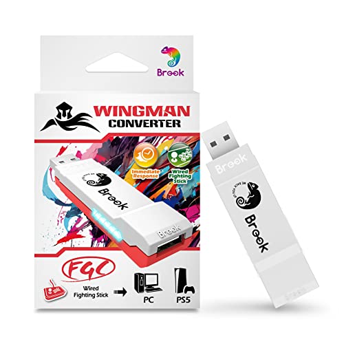 Brook Wingman FGC Converter - an Arcade Joystick Converter, Built for PS5 Fighting Games, Supports Street Fighter 6 and Tekken 8