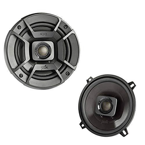Polk Audio DB522 DB+ Series 5-1/4' Coaxial Speaker for Car & Marine, 2-Way Boat & Car Audio Speaker, 55-22kHz Frequency Response, Polypropylene Woofer Cone & 3/4' Silk Dome Tweeter, Easy Installation