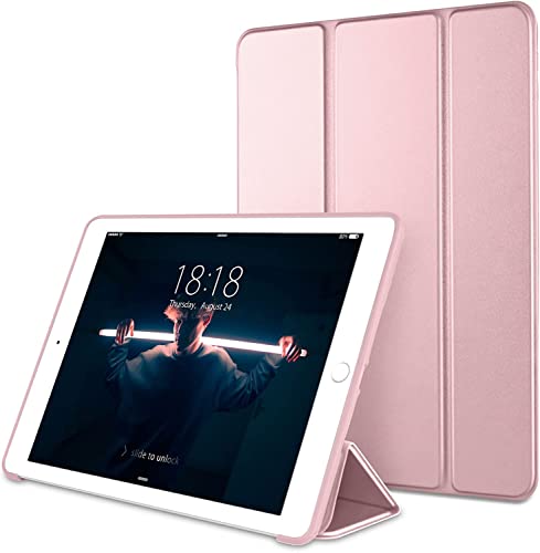 DTTO for iPad 9.7 Case 2018 iPad 6th Generation Case / 2017 iPad 5th Generation Case, Slim Fit Lightweight Smart Cover with Soft TPU Back Case for iPad 9.7 2018/2017 [Auto Sleep/Wake] - Rose Gold