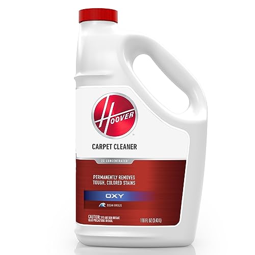 Hoover Oxy Deep Cleaning Carpet Shampoo, Concentrated Machine Cleaner Solution, 116 fl oz Formula, White, AH31936