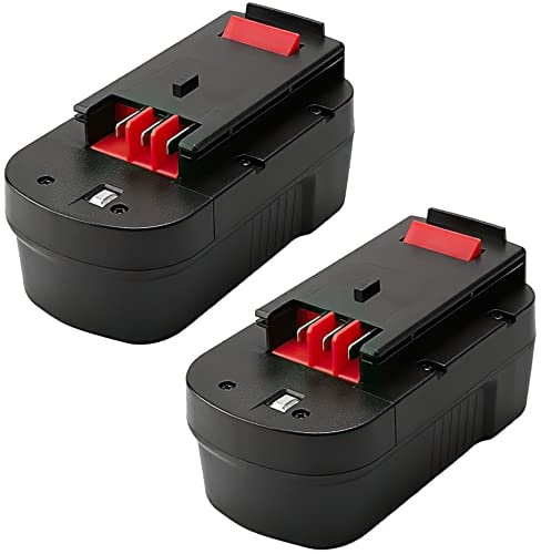 KINGTIANLE HPB18 Battery for Black+Decker 18V: Firestorm 2 Packs [Upgraded to 4500mAh] Ni-MH 4.5Ah Replacement for Black and Decker 18 Volt HPB18-OPE 244760-00 A1718 FSB18 Cordless Power Tool