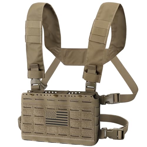 WYNEX Tactical Pouches Chest Pack Modular with Triple Magazine Insert, Molle Chest Rig Carrier