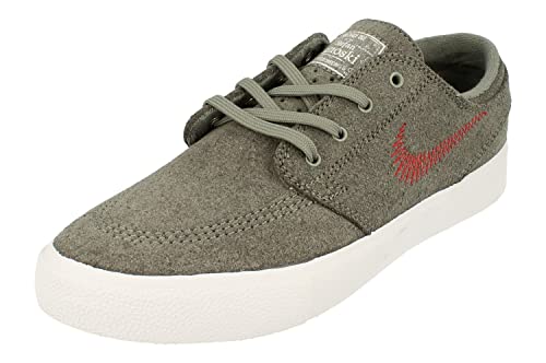 Nike SB Zoom Janoski Flyleather RM Mens Trainers CI3836 Sneakers Shoes (UK 5.5 US 6 EU 38.5, Tumbled Grey University red 005)