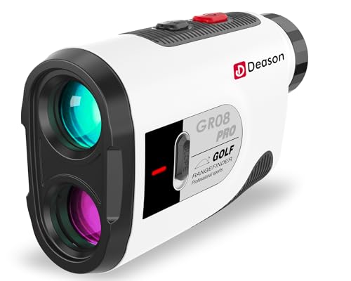 Deason Golf Rangefinder with Slope, 1300 Yards Golf Laser Rangefinder, 7X Magnification Rangefinders Golf, Rechargeable Range Finders Golfing with Flag Lock Vibration, Golf Range Finders for Hunting