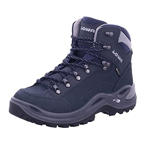 Lowa Womens Renegade GTX Mid Ws Nubuck Navy Grey Boots 9 US