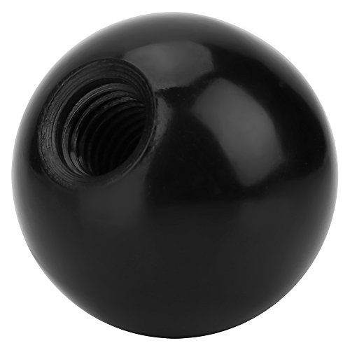 Ball Lever Knob,6Pcs Black Plastic Insulation M12 Threaded 40mm Diameter Round Handle Ball Knob for Arcade Game for Machine Tools