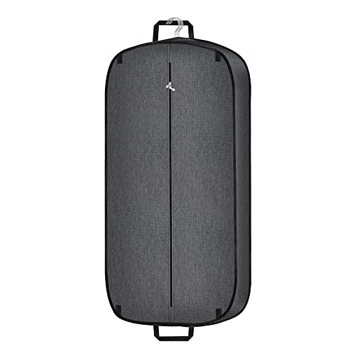 Limoomil Heavy Duty Waterproof Garment Bag for Travel, Tear Resistance Suit Bag for Men Travel for Suits, Tuxedos, Coats, Uniform. 42 inch, Darkgrey