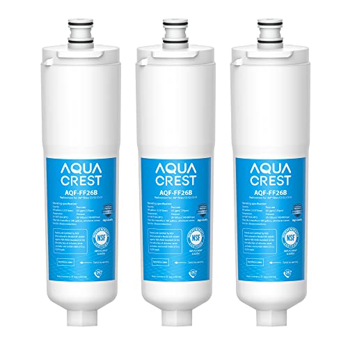 AQUA CREST CS-52 Refrigerator Water Filter, Compatible with Bosch 640565, Whirlpool WHKF-R-PLUS, EVOLFLTR10, 3M Cuno CS-52, CS-51, CS-452, W1085590, 56932, 2168701, 51000, 3 Filters