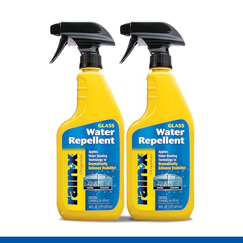 Rain-X 630529 Glass Treatment Trigger, 16 fl oz - Exterior Glass Treatment to Drastically Improve Wet Weather Driving Visibility During All Weather Conditions (Pack of 2)