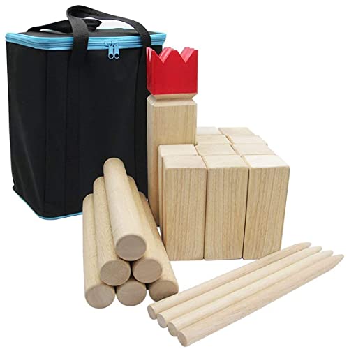 Juegoal Kubb Game Set Backyard Game Set Outdoor Tossing Game Set with Carrying Bag