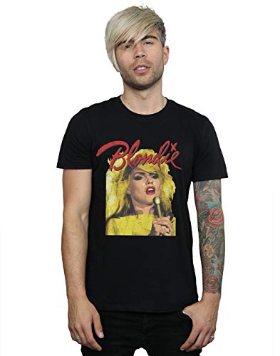 Absolute Cult Blondie Men's Singing with Mic T-Shirt Black XX-Large